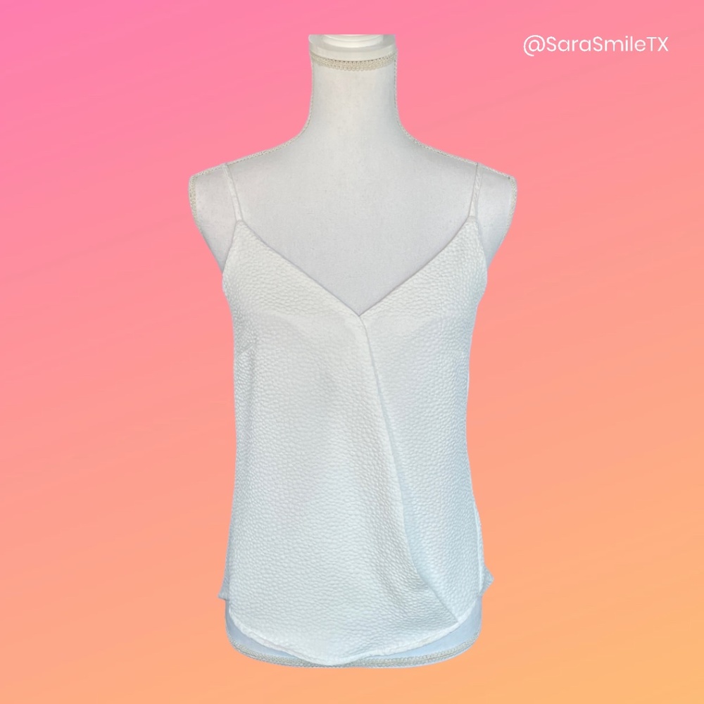ANTHROPOLOGIE - RD Style - Boho White Pebbled Faux Wrap Camisole - NWOT